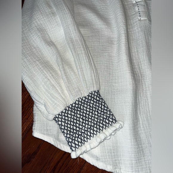 Evereve Mariah Gauze Top White Size Medium NWOT - Picture 5 of 5